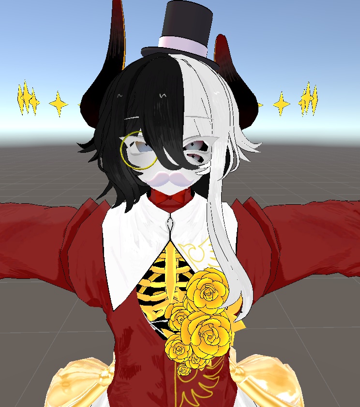 人外お兄さん「ラ・フルーロ」用テクスチャ「金持ち紳士」(蜘蛛の足用金ぴかMaterials同梱)