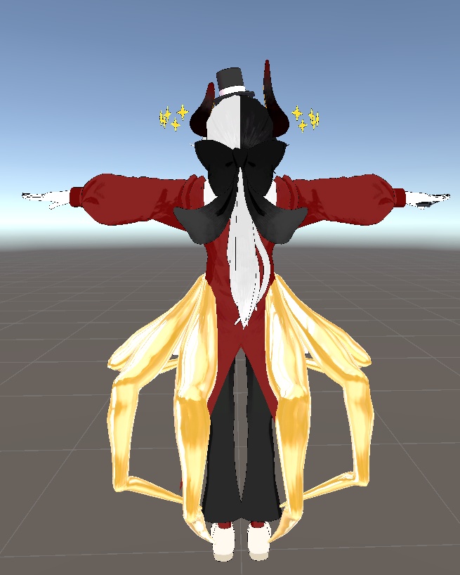 人外お兄さん「ラ・フルーロ」用テクスチャ「金持ち紳士」(蜘蛛の足用金ぴかMaterials同梱)