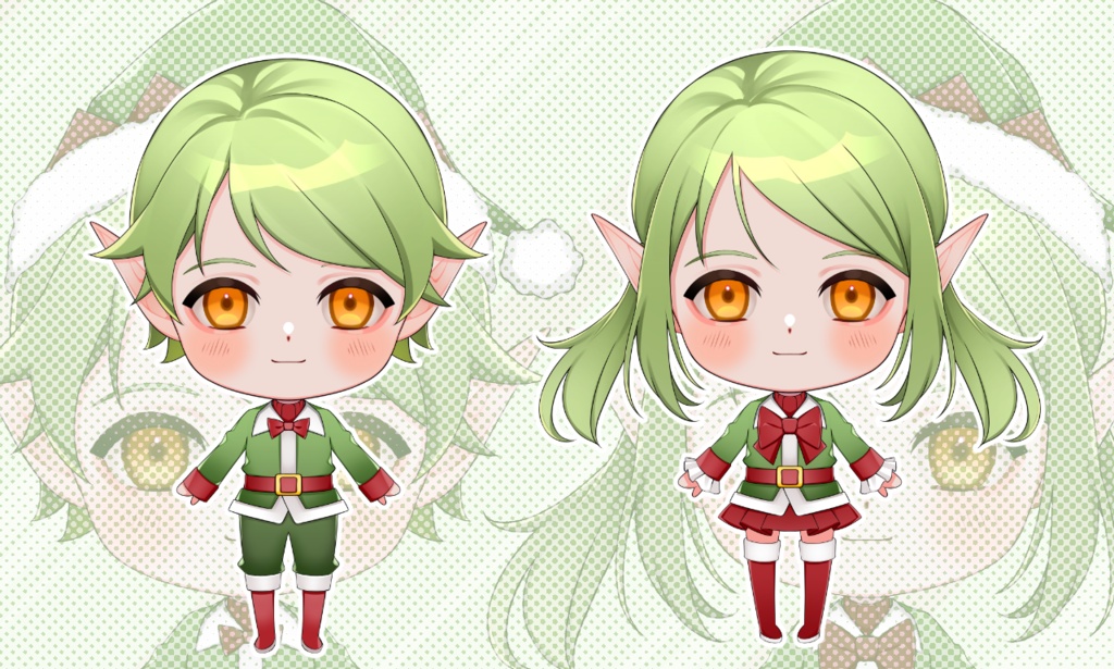 【Live2Dアバター】ちびキャラ素材【ルノ】パーツ分け済み PSD データ