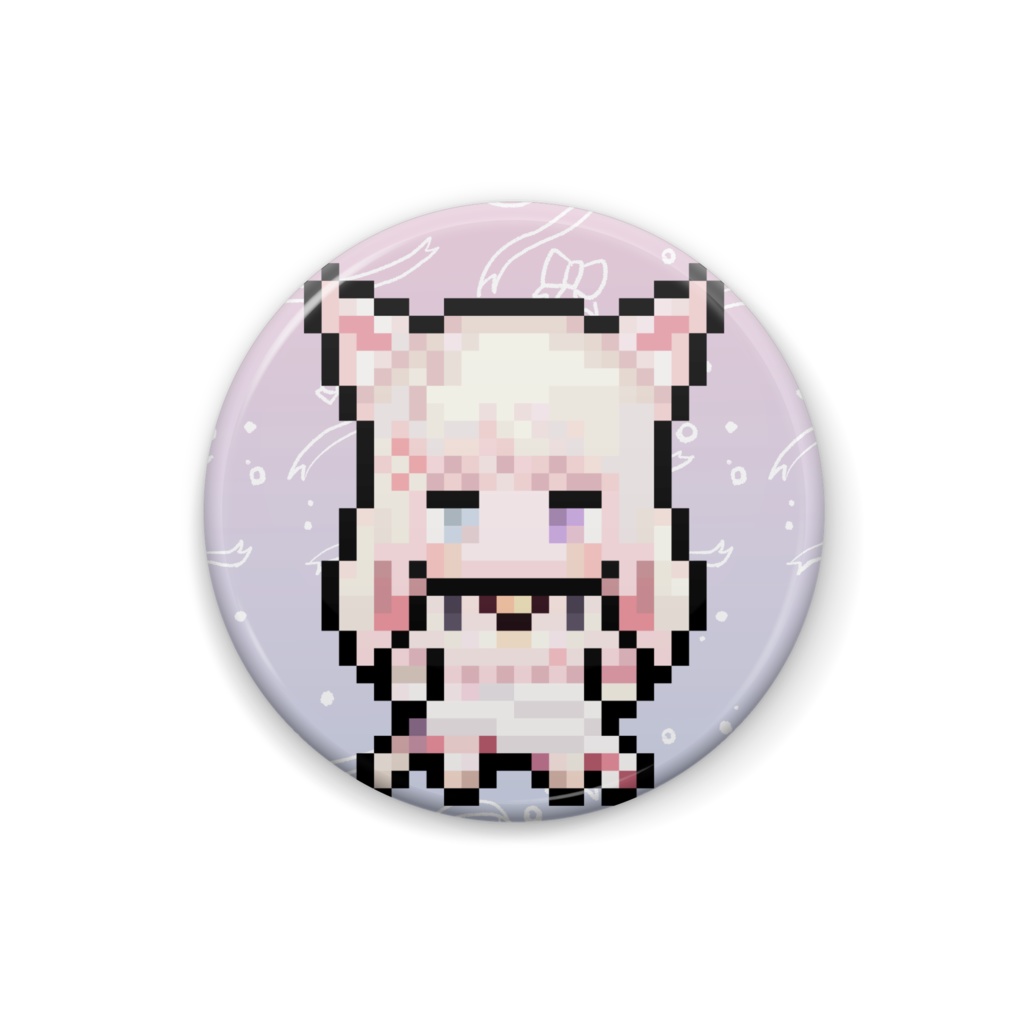 【妖芽音りる】ドット絵缶バッチ