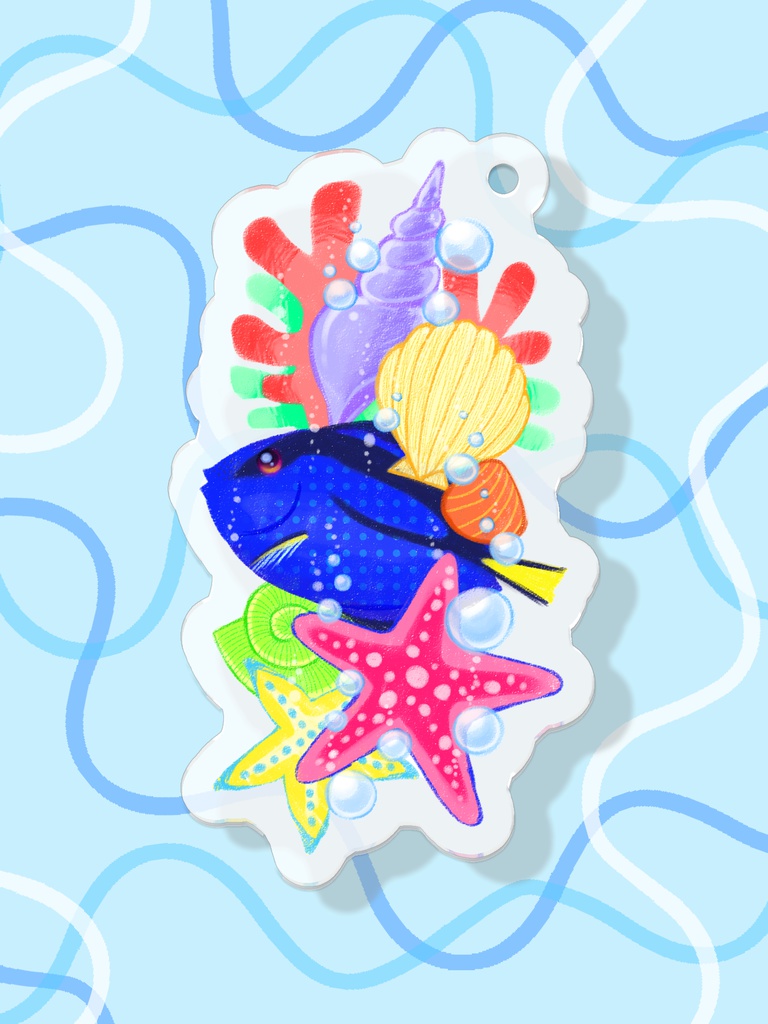 うみのともだち(ブルー)・アクキー