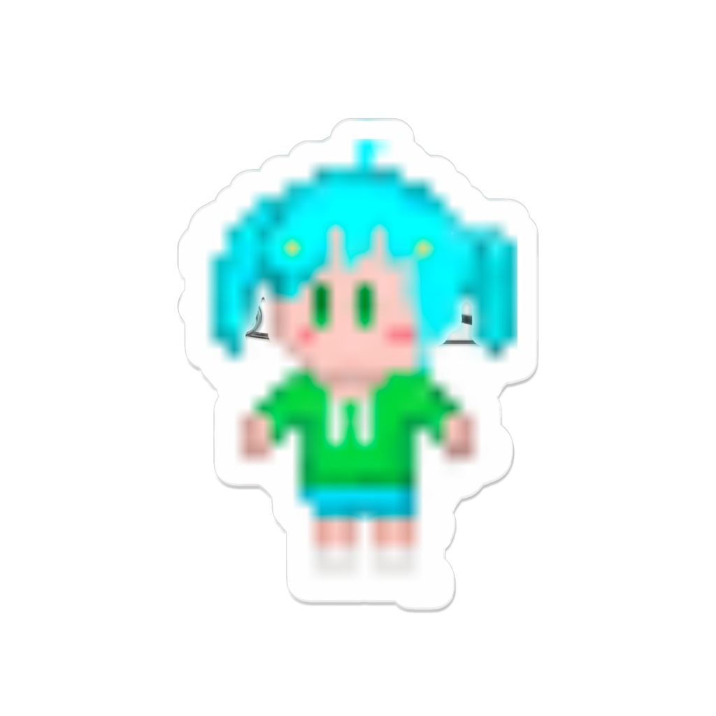 らずドット絵アクリルバッジ