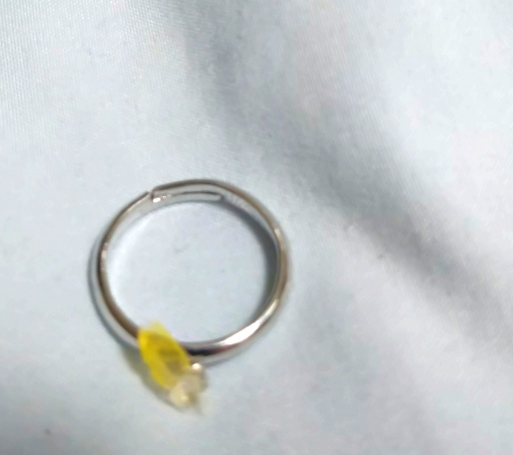 【レジン】鳥の羽根のピンキーリング