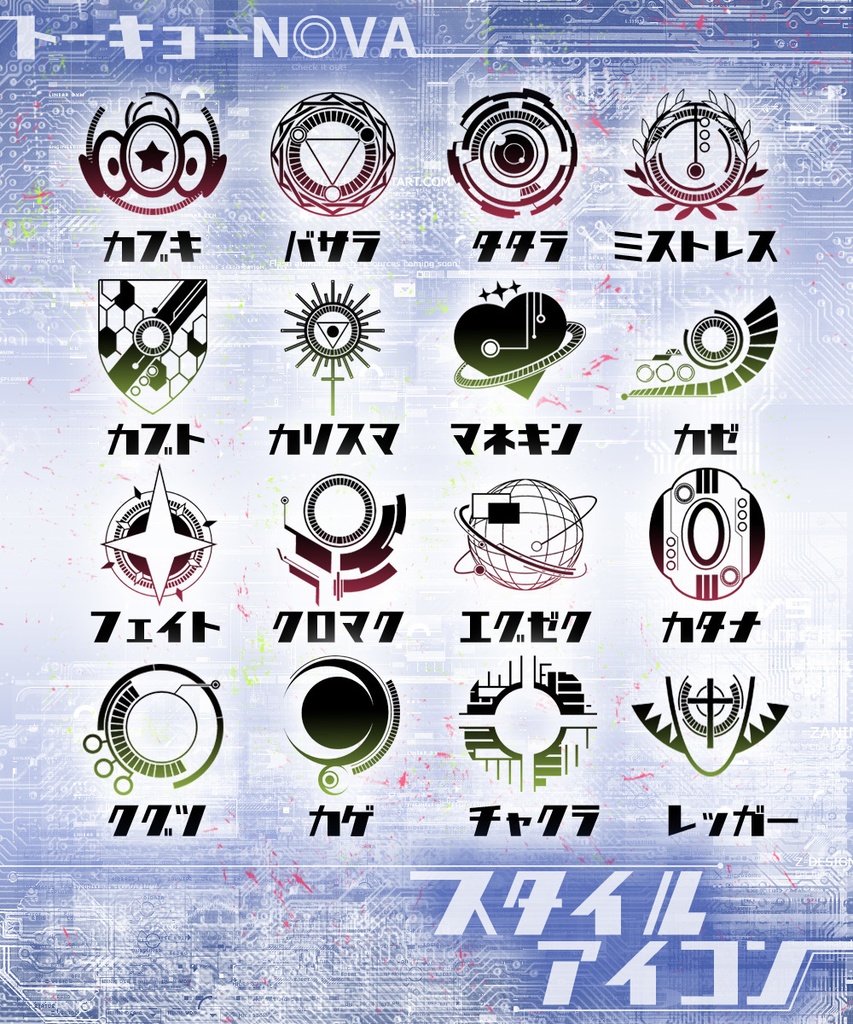 【TRPG】【トーキョーN◎VA THE AXLERATION】スタイルアイコン【ファンアート】
