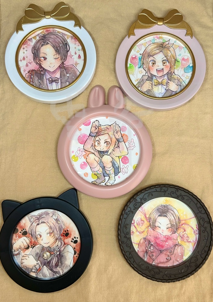 加州・包丁ミニ原画(丸額入り)
