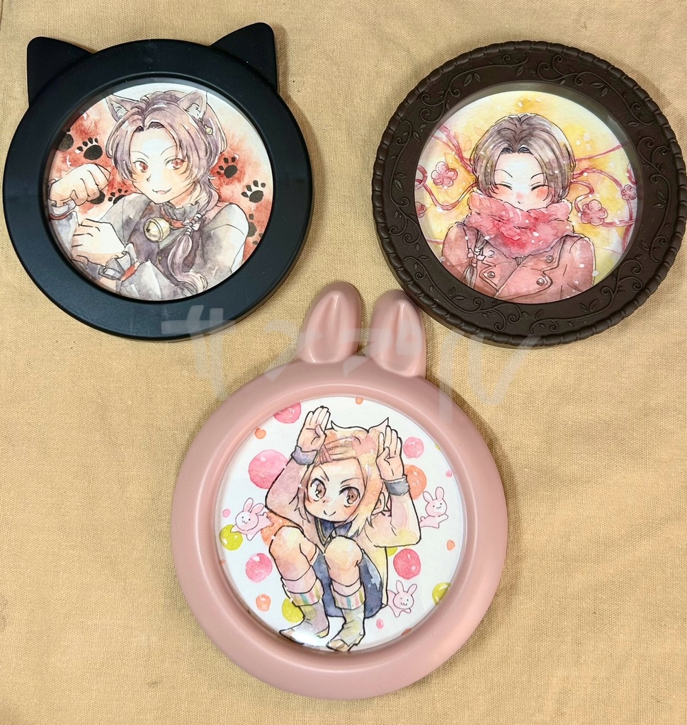 加州・包丁ミニ原画(丸額入り)