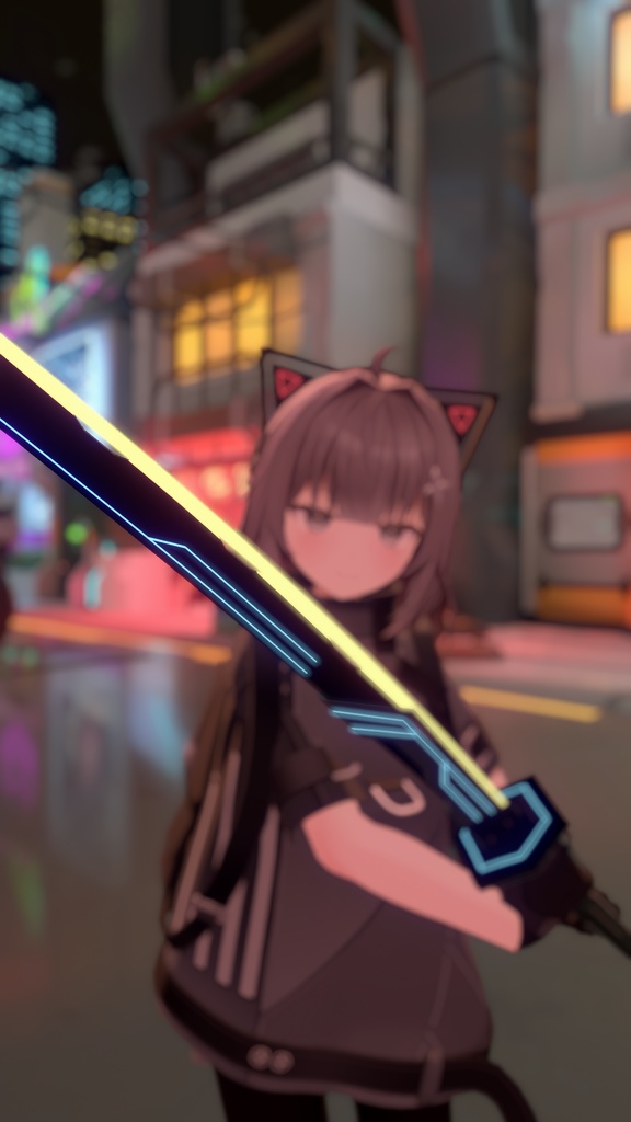 サイバーっぽい刀【VRChat想定/MA対応】