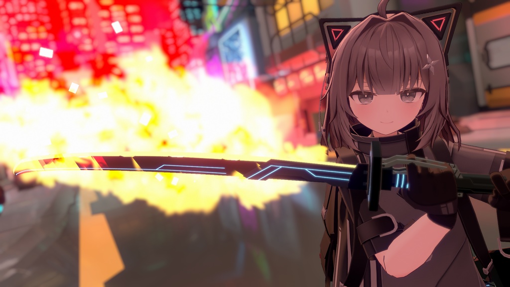 サイバーっぽい刀【VRChat想定/MA対応】