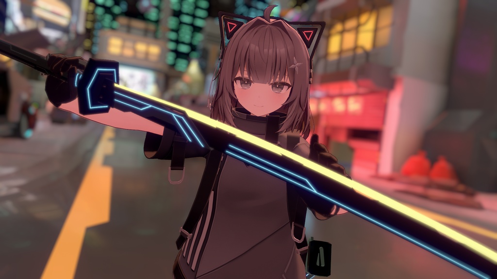 サイバーっぽい刀【VRChat想定/MA対応】