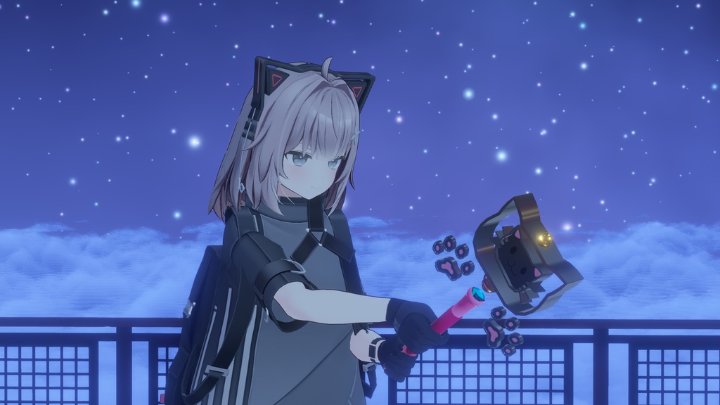 ネコ魔法アクセサリー【VRChat想定/MA対応】