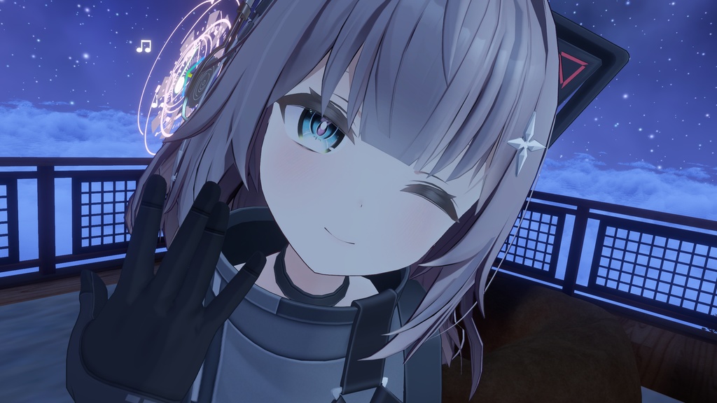 【VRChat想定】Cyber-Tech Halo & Headset