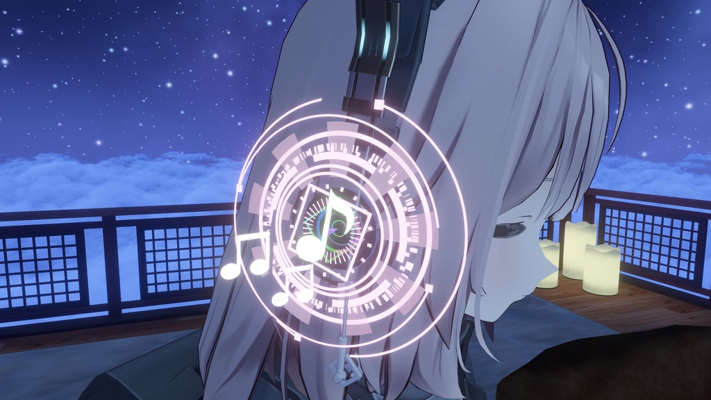 【VRChat想定】Cyber-Tech Halo & Headset