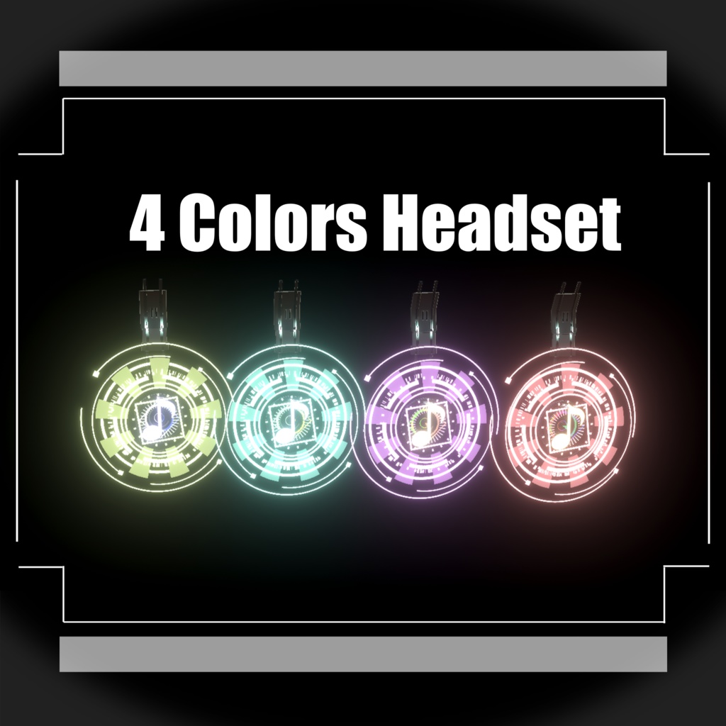 【VRChat想定】Cyber-Tech Halo & Headset