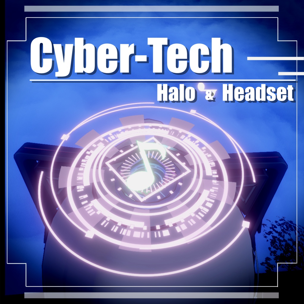【VRChat想定】Cyber-Tech Halo & Headset