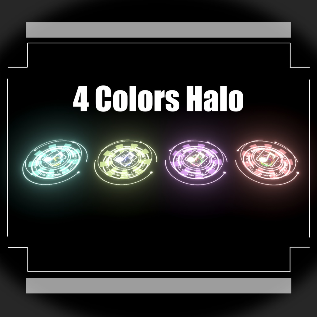 【VRChat想定】Cyber-Tech Halo & Headset