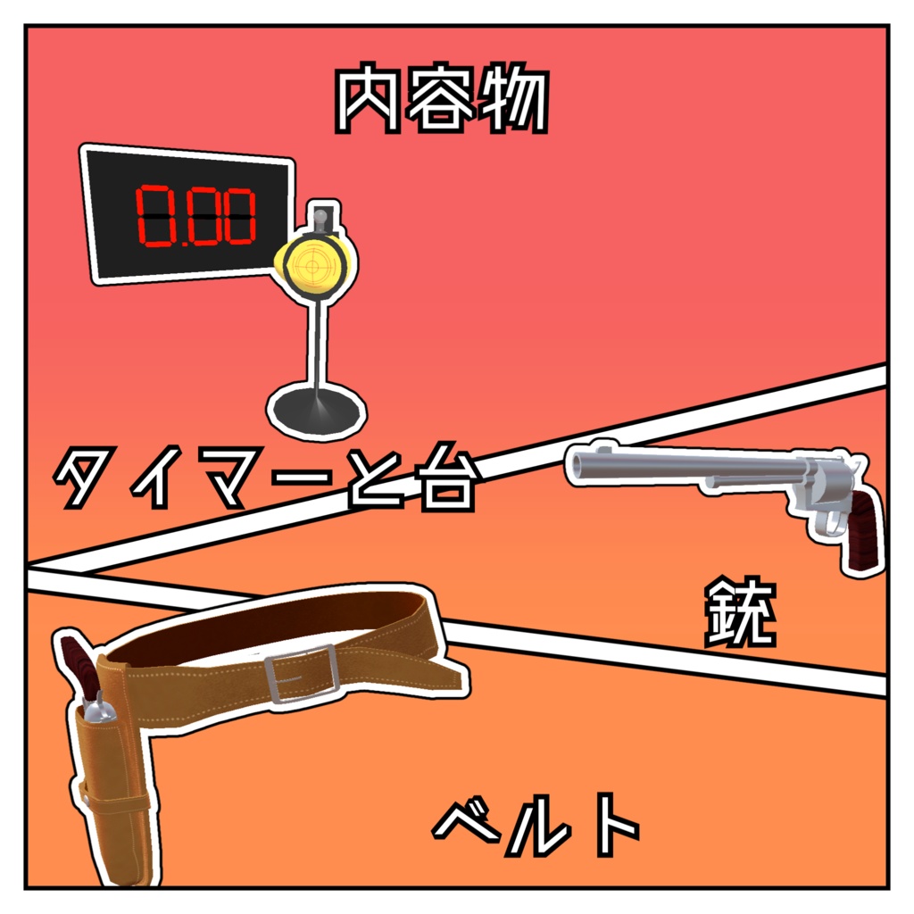 ガンマンギミック!【VRChat想定/MA対応】