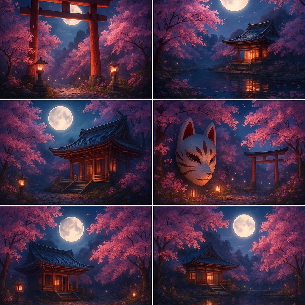 Sakura Phantasia – 幻想の桜風景素材(10枚セット)