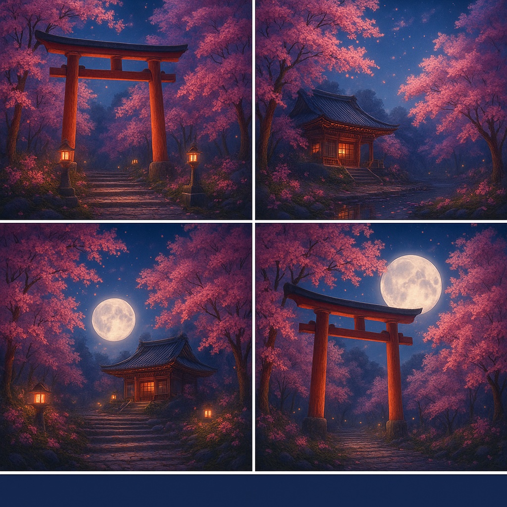 Sakura Phantasia – 幻想の桜風景素材(10枚セット)