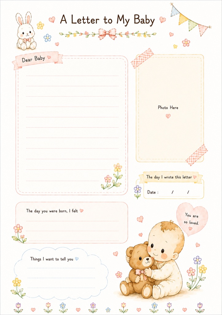 Baby's Growth & Memory Diary|赤ちゃんの1年間を残す育児記録