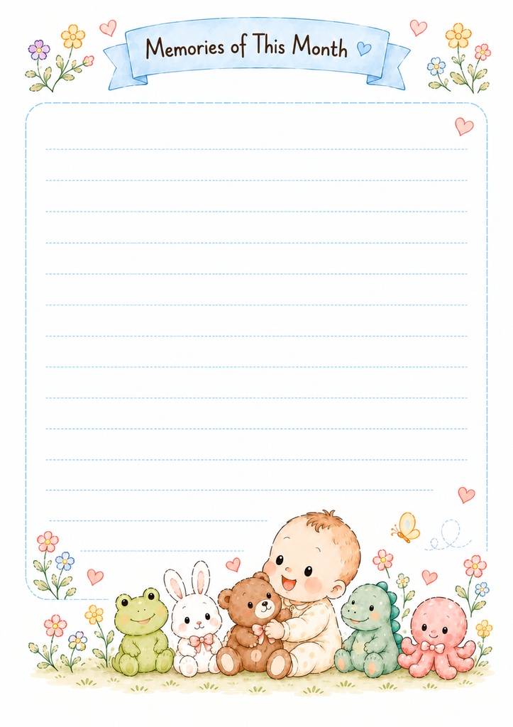 Baby's Growth & Memory Diary|赤ちゃんの1年間を残す育児記録