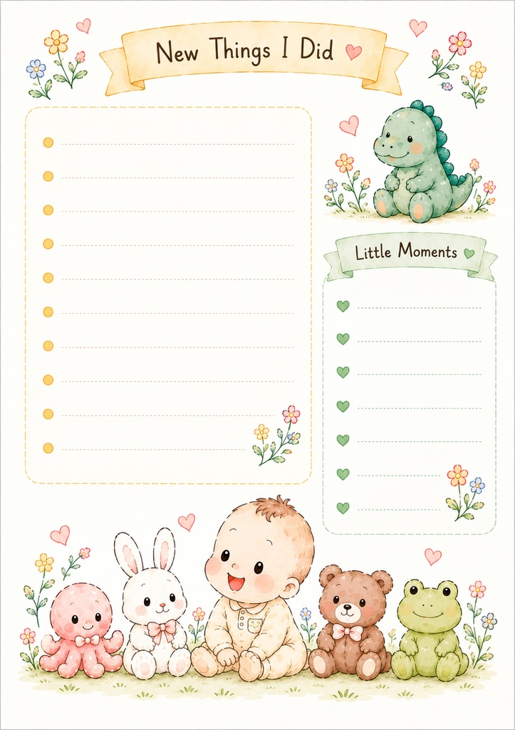 Baby's Growth & Memory Diary|赤ちゃんの1年間を残す育児記録