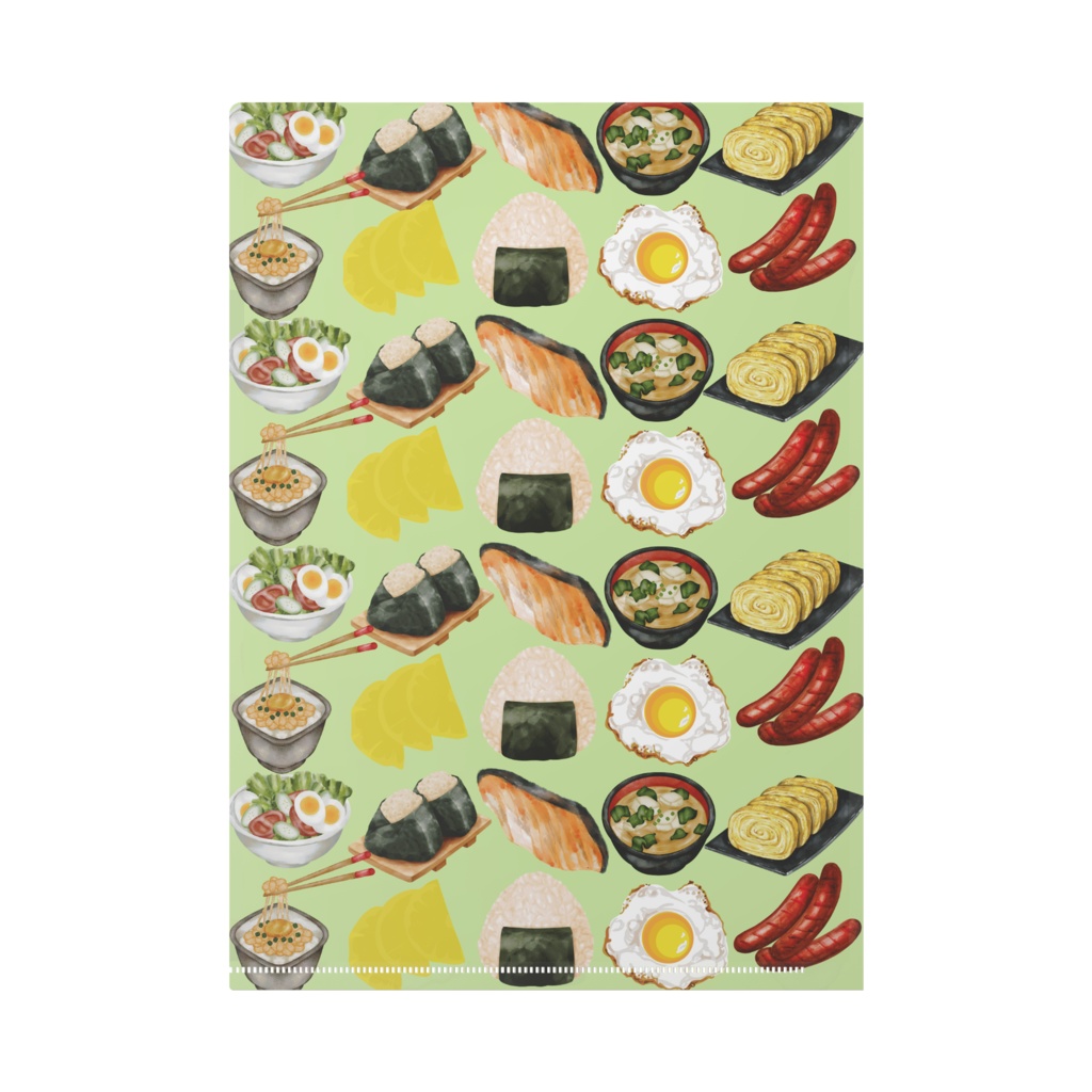 日本の朝ごはん_クリアファイル