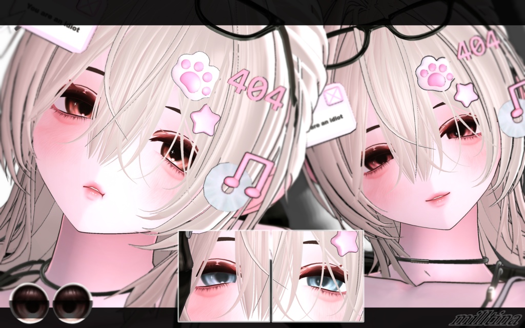 ✦【11アバター対応】Milky latte Eyes Texture ( 11 色 ) ✦