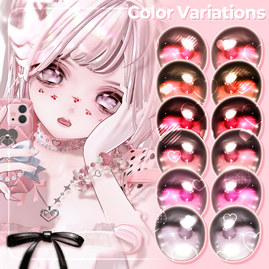 ✦【 10 アバター対応 】Crystal Glassy Drop Eyes Texture ✦