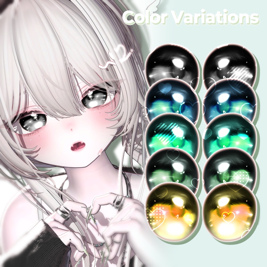 ✦【 10 アバター対応 】Crystal Glassy Drop Eyes Texture ✦
