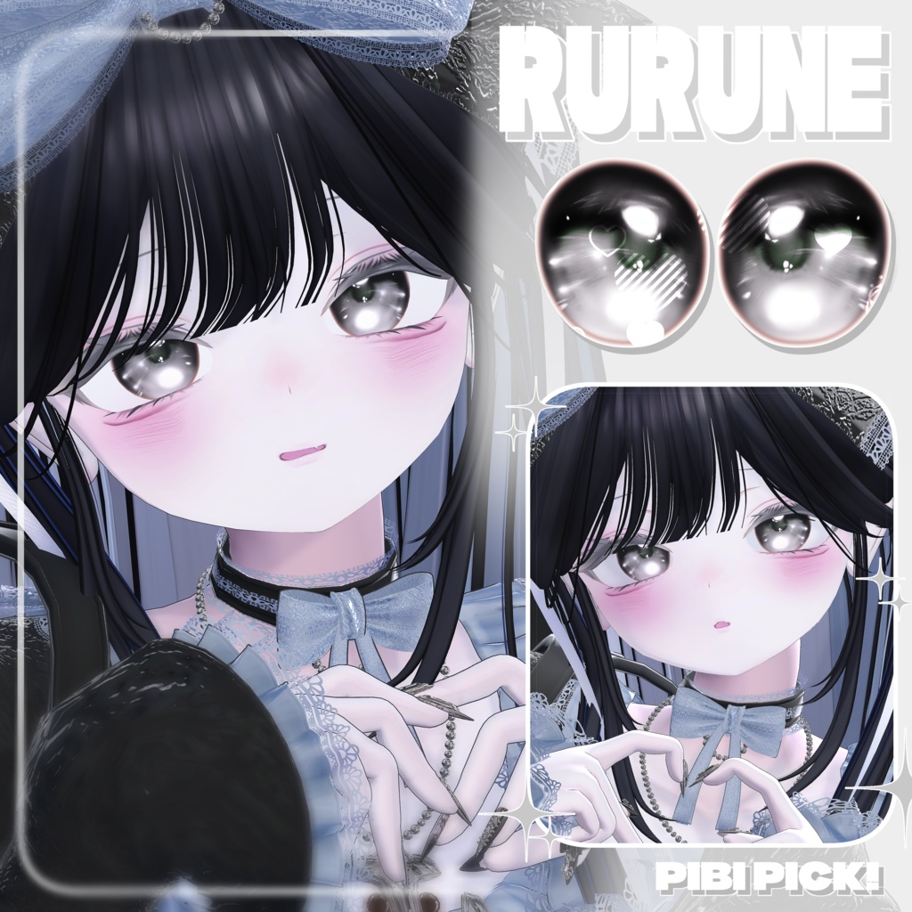 ✦【 10 アバター対応 】Crystal Glassy Drop Eyes Texture ✦