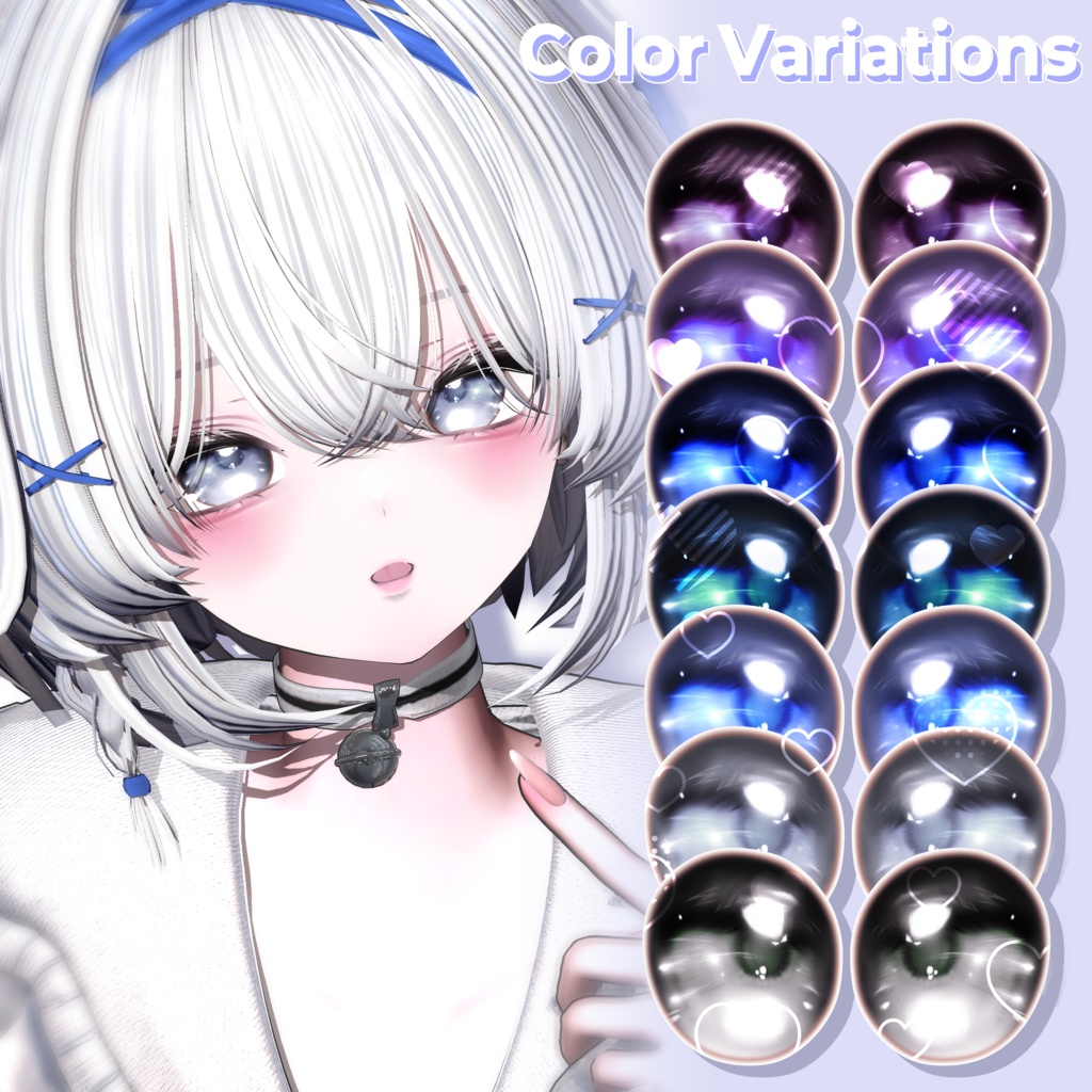 ✦【 10 アバター対応 】Crystal Glassy Drop Eyes Texture ✦