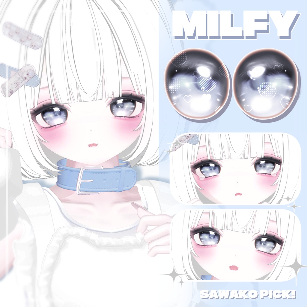 ✦【 10 アバター対応 】Crystal Glassy Drop Eyes Texture ✦
