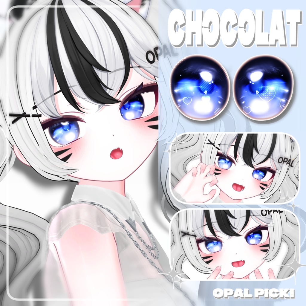 ✦【 10 アバター対応 】Crystal Glassy Drop Eyes Texture ✦