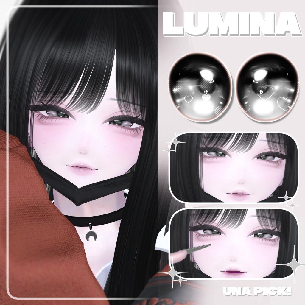 ✦【 10 アバター対応 】Crystal Glassy Drop Eyes Texture ✦