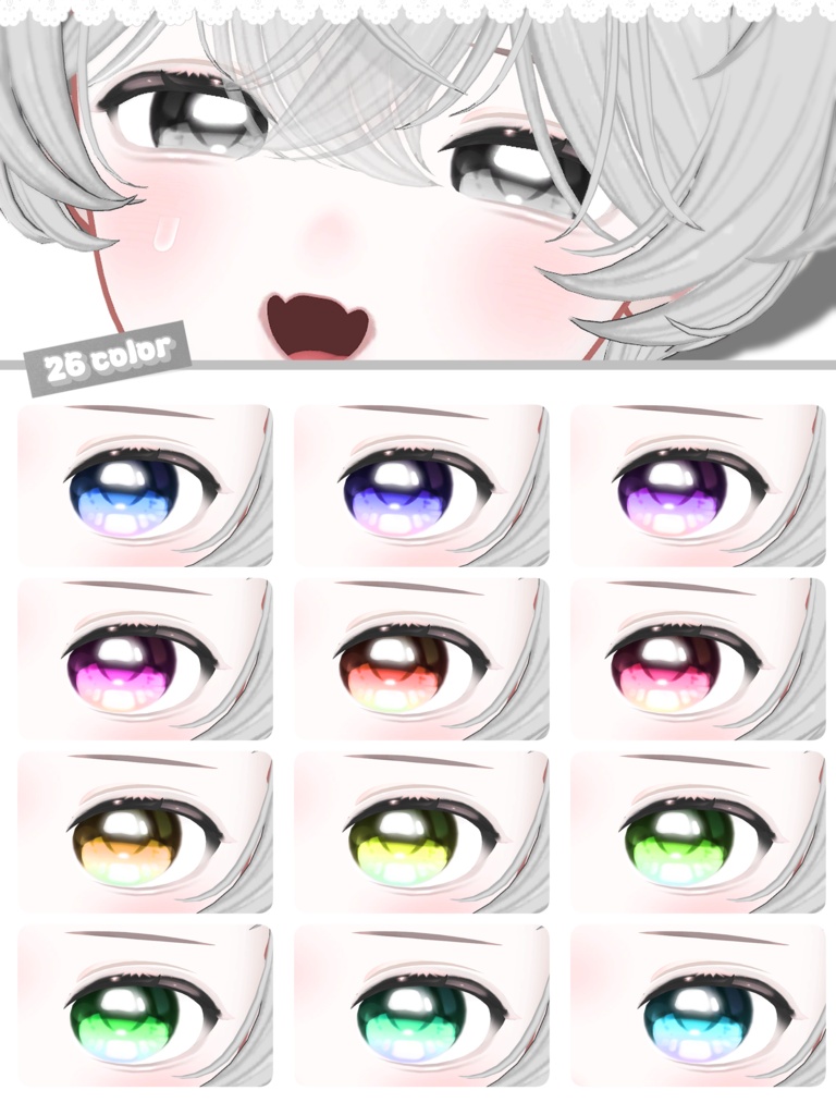 ✦【 Latte 対応 】Mellow Puff Makeup & Eyes texture & Blendshape ✦
