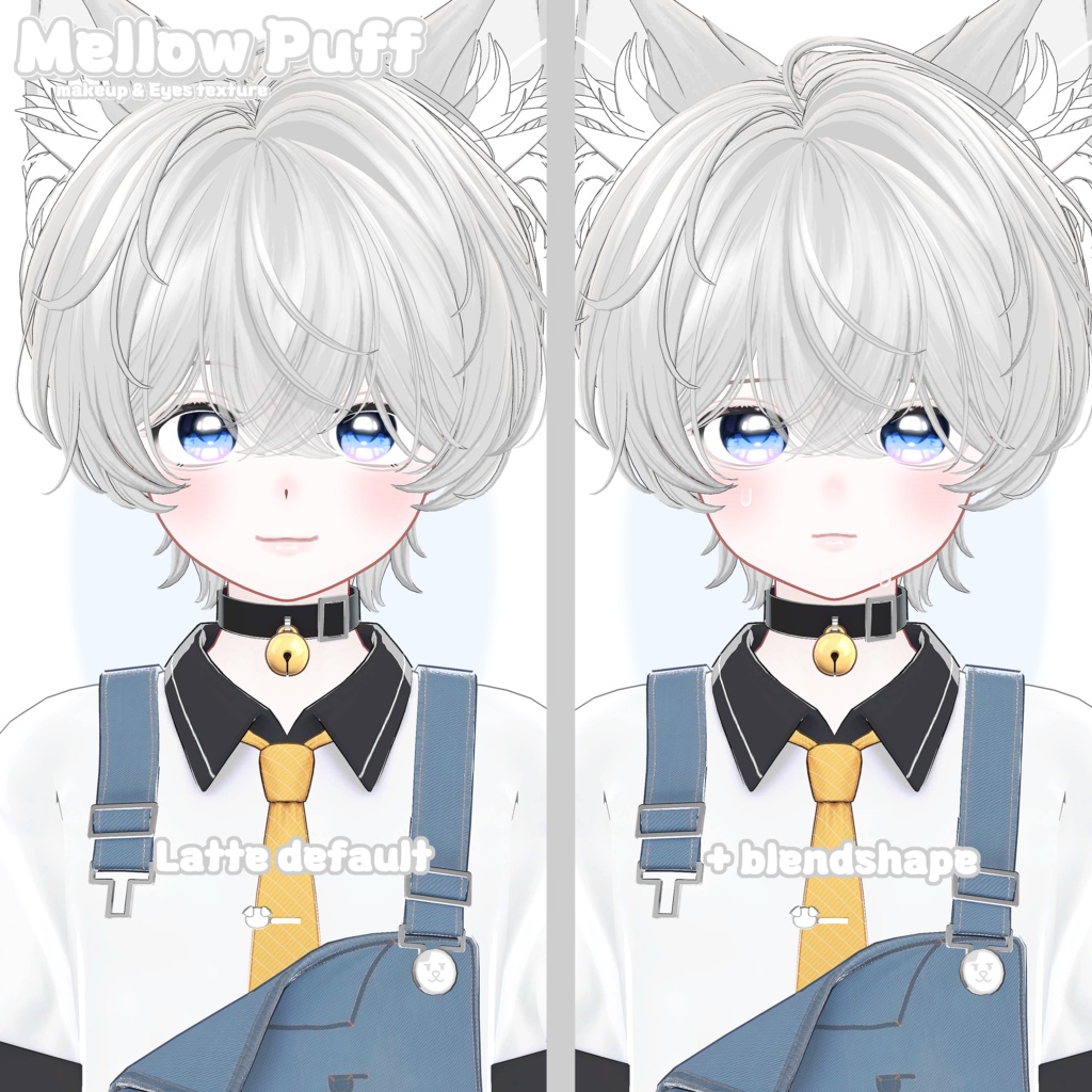 ✦【 Latte 対応 】Mellow Puff Makeup & Eyes texture & Blendshape ✦