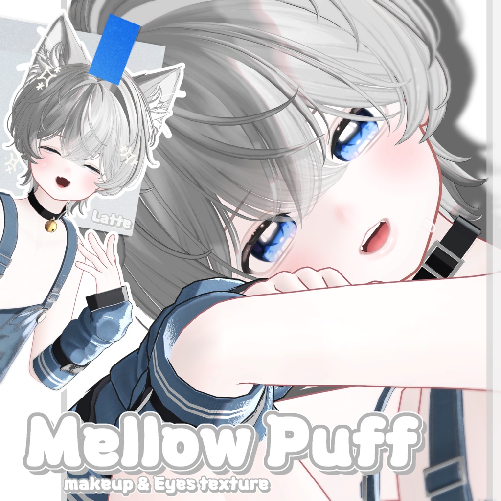 ✦【 Latte 対応 】Mellow Puff Makeup & Eyes texture & Blendshape ✦