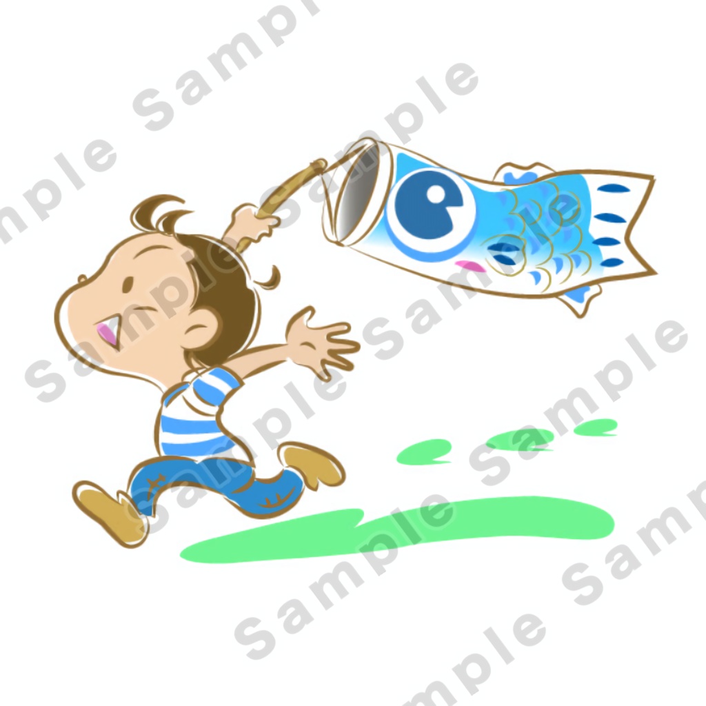 【イラストカット】こいのぼり（AI未使用）PNG