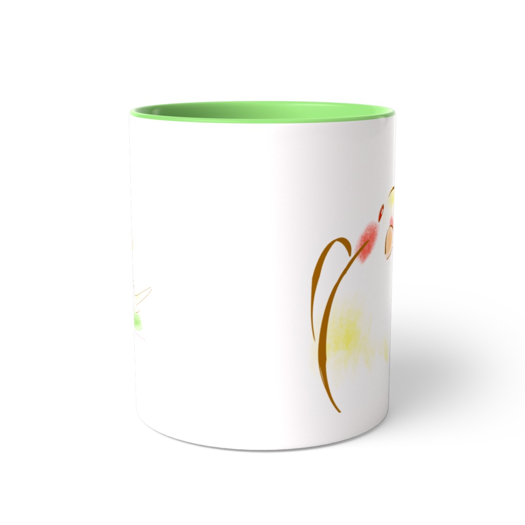 ふりむきオカメインコツートンカラーマグ