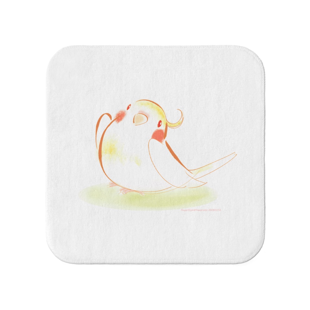 ふりむきオカメインコ　ハンドタオル