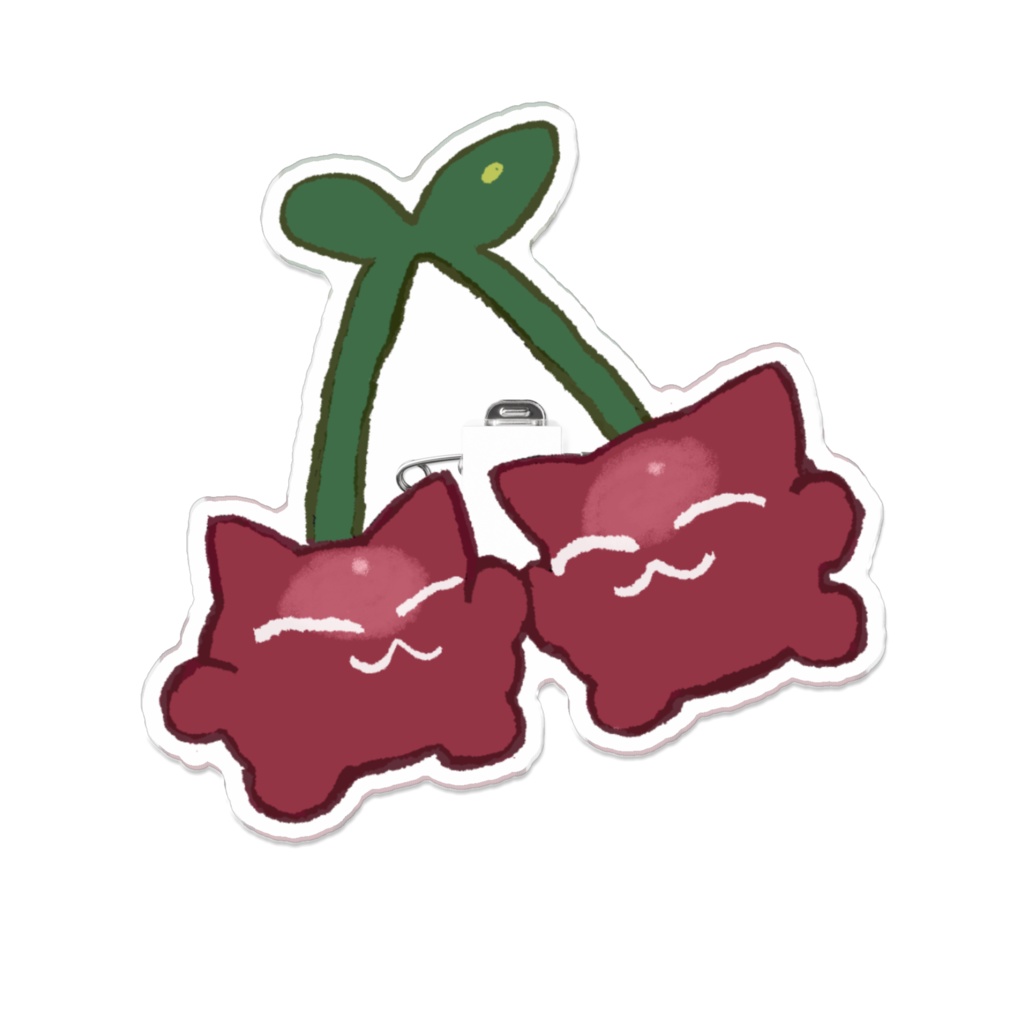 さくらんぼのようせいアクリルバッジ
