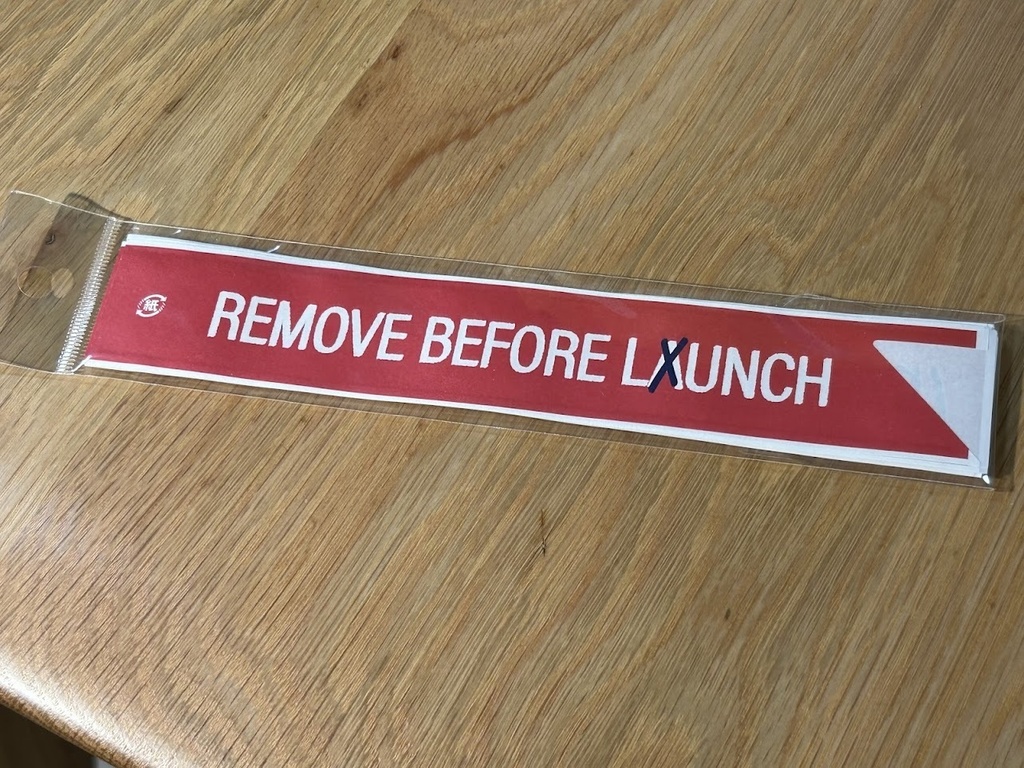 Remove before launch/ flightタグ風 航空宇宙産業向け箸袋【匿名配送】
