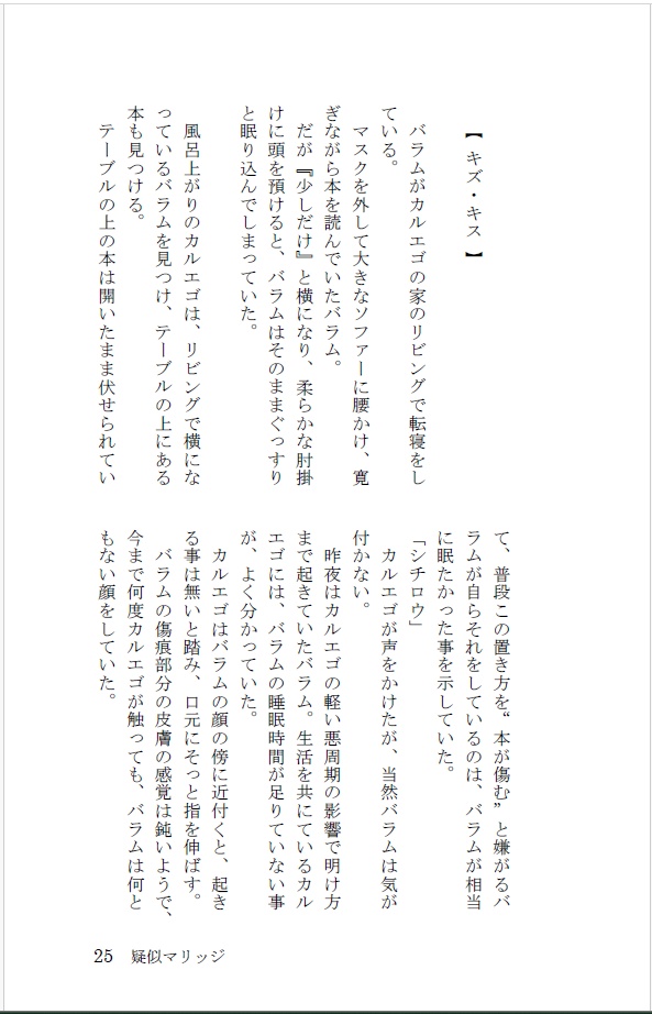 シチカル【疑似マリッジ】短編集(シリーズ白鴉と番犬)