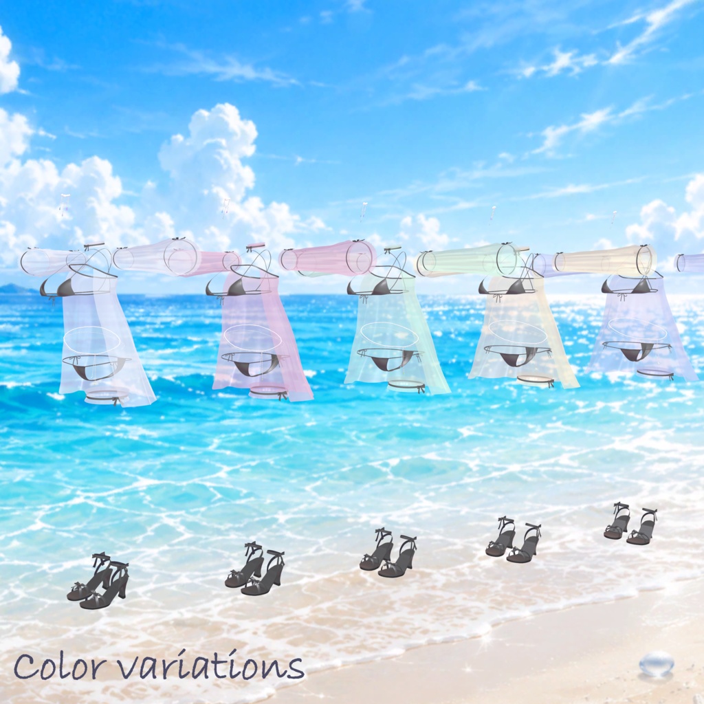 ✨セール中✨【VRChat向け】🏖️~Summer Veil~☀️【14アバター対応】