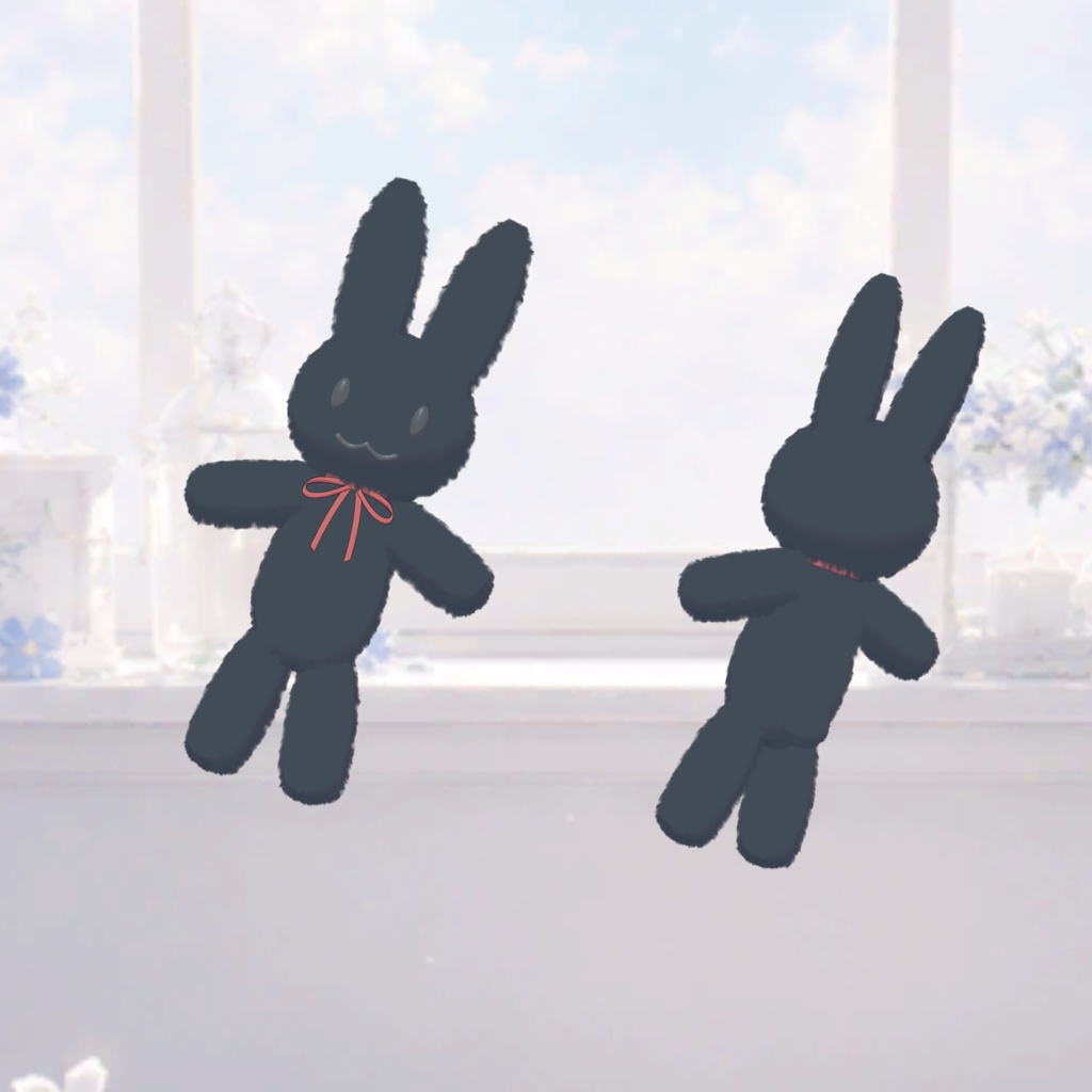 【VRChat / 3Dモデル】🐰🎀ふわふわうさぎぬい✨🐇