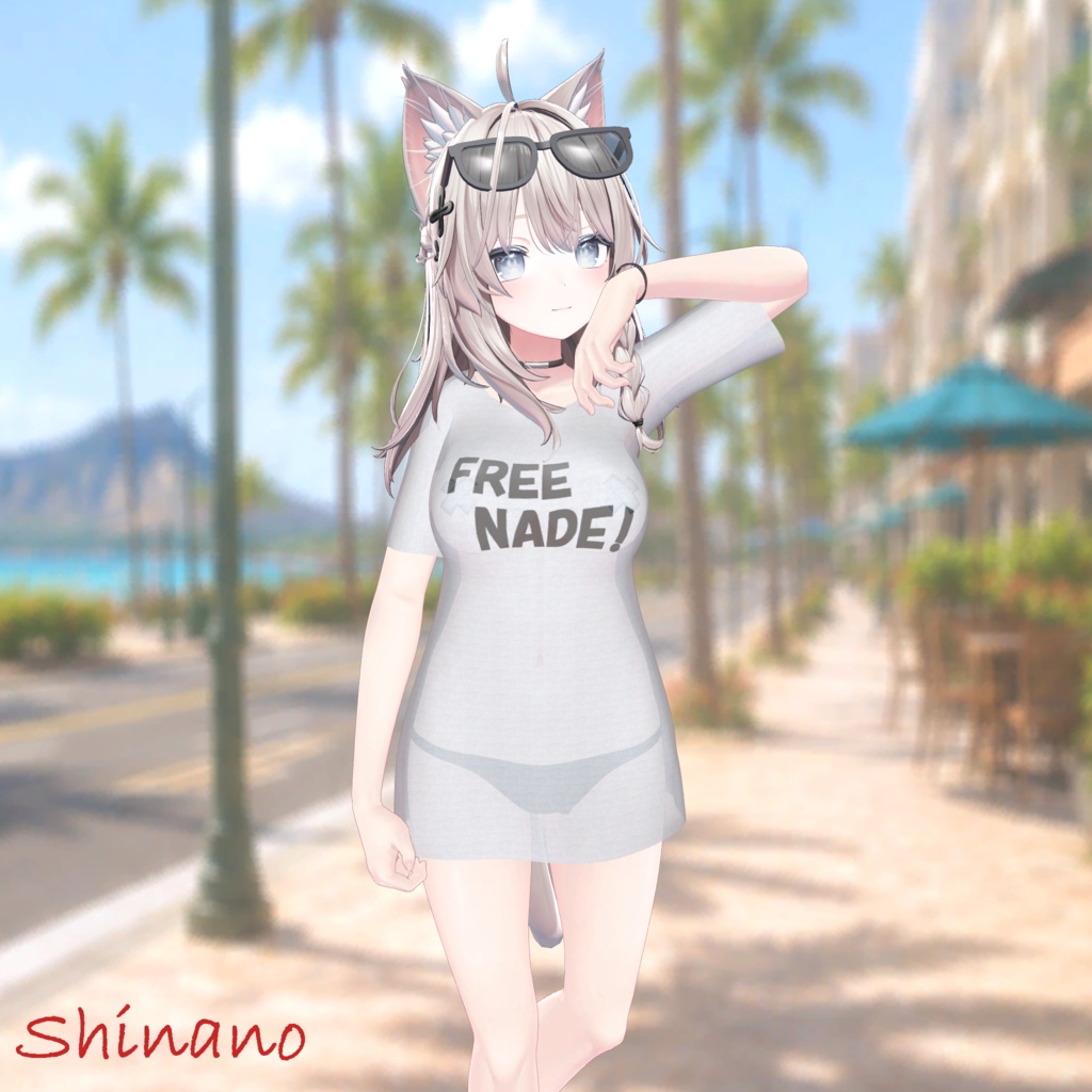 【VRChat向け3Dモデル】💕~FREE NADE !~👋【14アバター対応フルセット】
