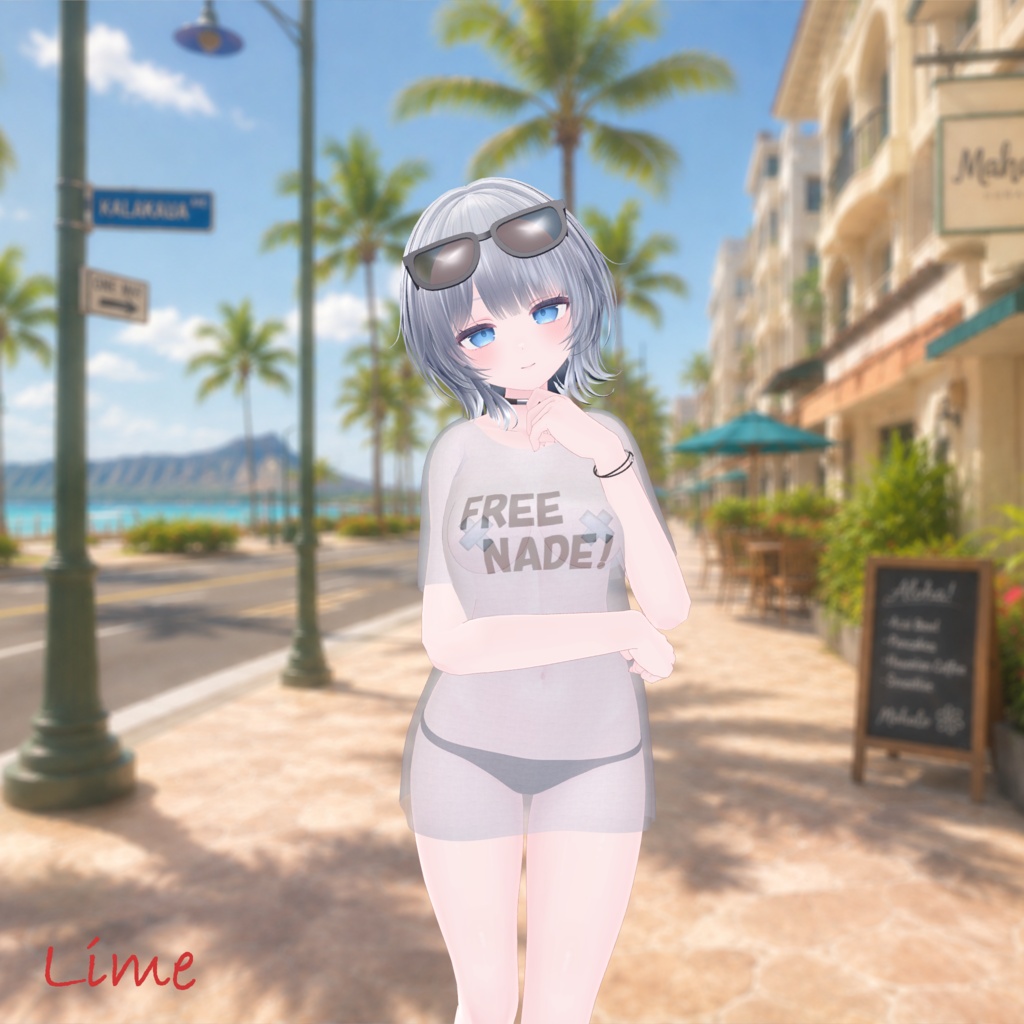 【VRChat向け3Dモデル】💕~FREE NADE !~👋【14アバター対応フルセット】