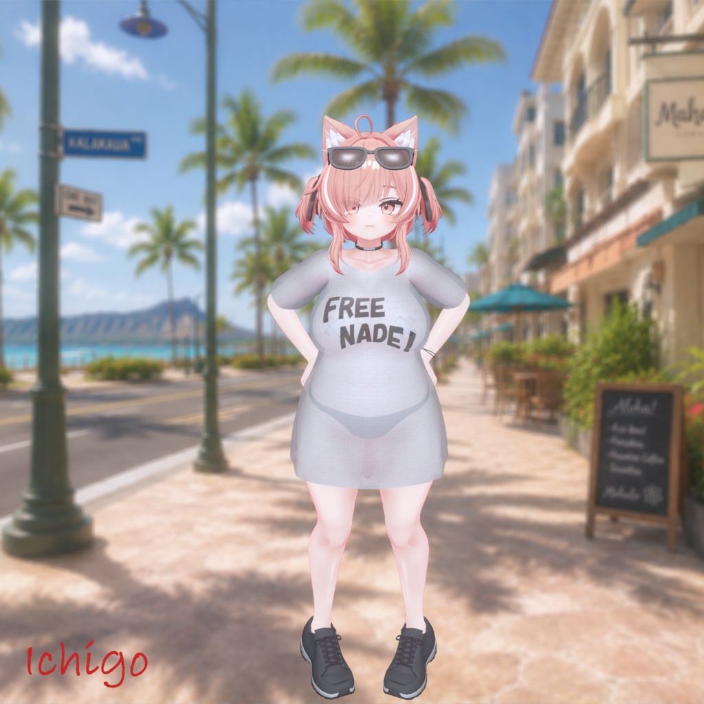 【VRChat向け3Dモデル】💕~FREE NADE !~👋【14アバター対応フルセット】