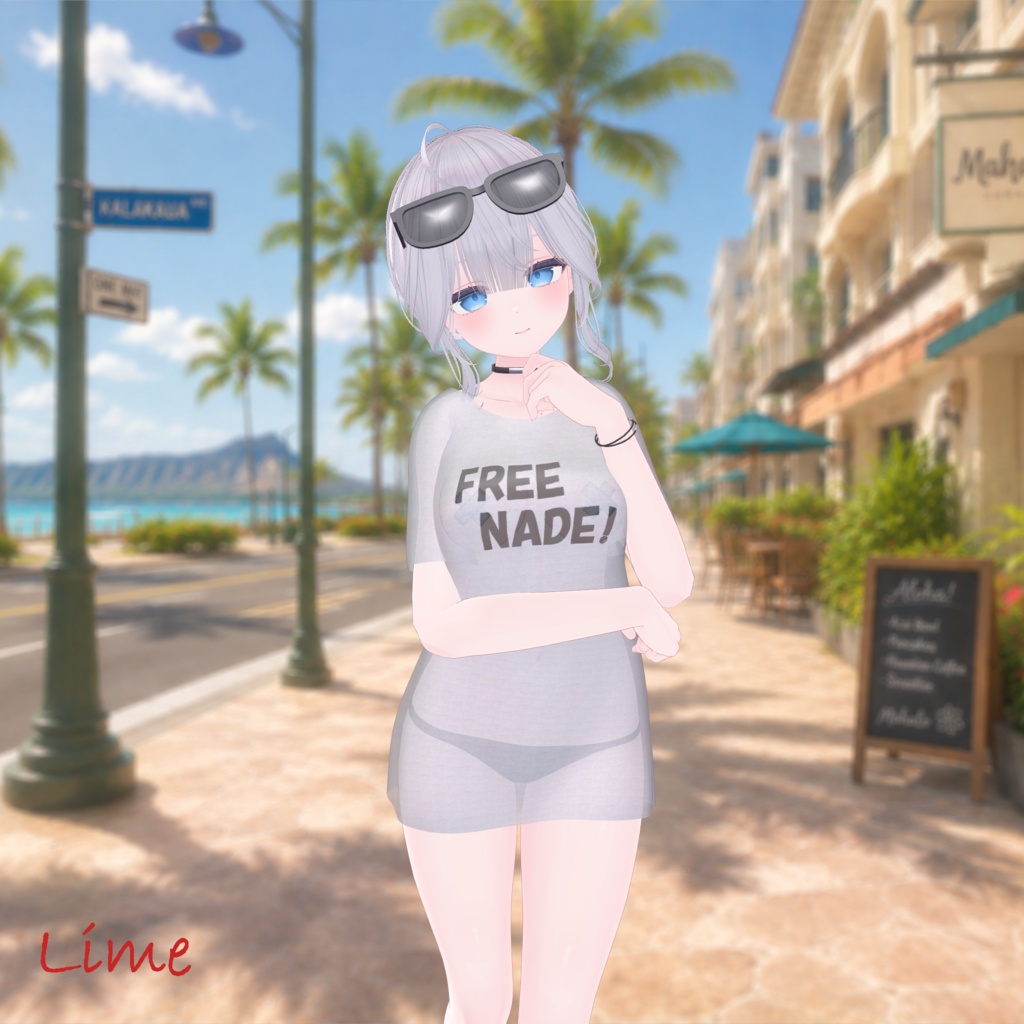【VRChat向け3Dモデル】💕~FREE NADE !~👋【14アバター対応フルセット】
