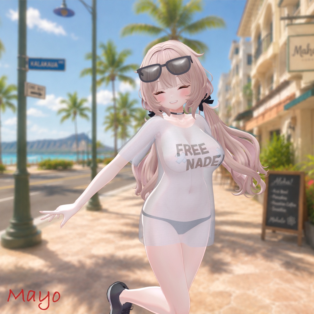【VRChat向け3Dモデル】💕~FREE NADE !~👋【14アバター対応フルセット】